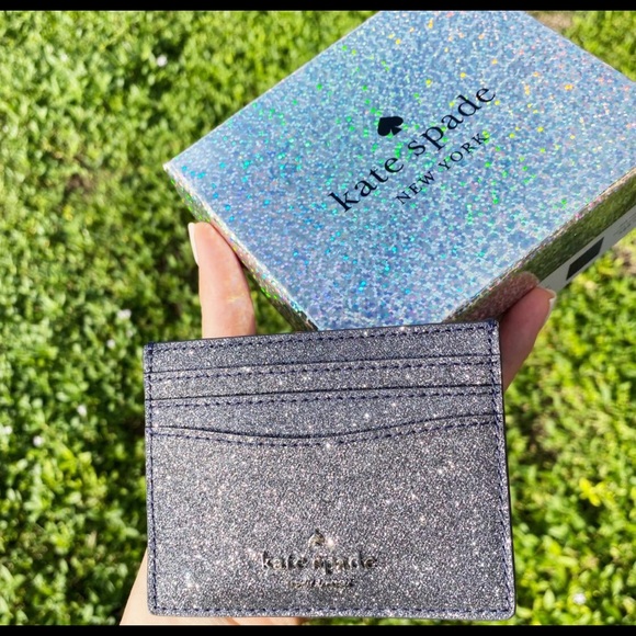 Glitter💕♠️Kate Spade Cardholder NEWINBOX - Picture 4 of 7